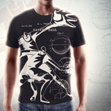 The PATENT B-Ball • Fellas - Front & Back All Over Print Black T-Shirt - Chosen Tees