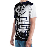 DopE/Entity Fellas All-Over Front & Back BLUE Print Tee - Chosen Tees