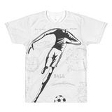 PATENT Soccer Ball • Fellas - Front & Back All Over Print White T-Shirt - Chosen Tees