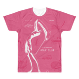 PATENT Golf Club • Fellas - Front & Back All Over Print C©oL Pink T-Shirt - Chosen Tees