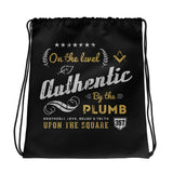 Brotherhood Front & Back BLACK Drawstring Bag - Chosen Tees