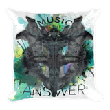 Music iNkBLOT • Front & Back Print Square Pillow - Chosen Tees