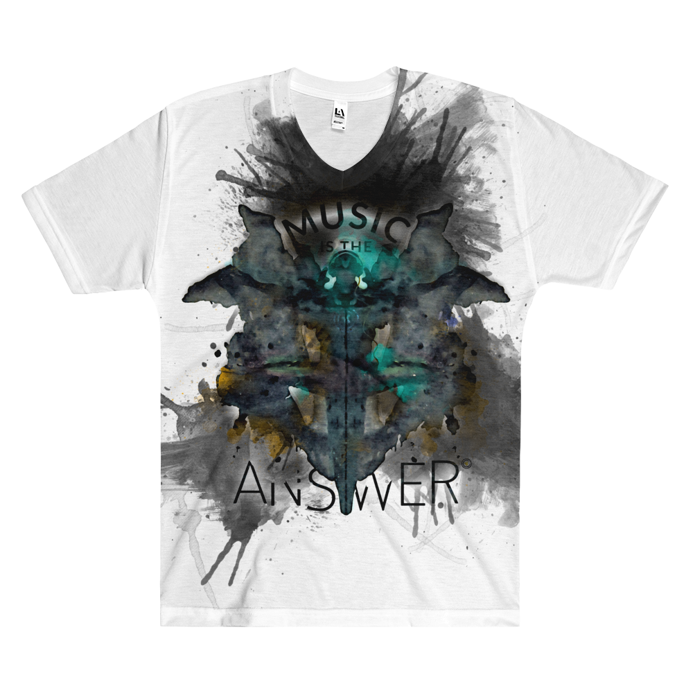 Music iNkBLOT • Fellas - All Over Front Print V-Neck T-Shirt - Chosen Tees