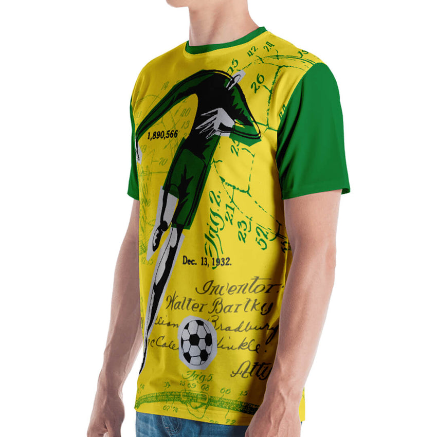 GoOOOAL! BRAZIL • Soccer Patent Series Men's T-Shirt - Chosen Tees
