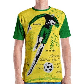 GoOOOAL! BRAZIL • Soccer Patent Series Men's T-Shirt - Chosen Tees