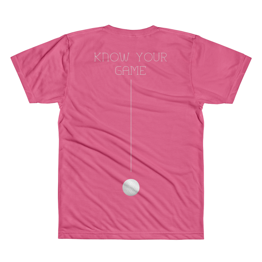 PATENT Golf Club • Fellas - Front & Back All Over Print C©oL Pink T-Shirt - Chosen Tees
