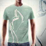 PATENT Golf Club • Fellas - Front & Back All Over Print Grass T-Shirt - Chosen Tees