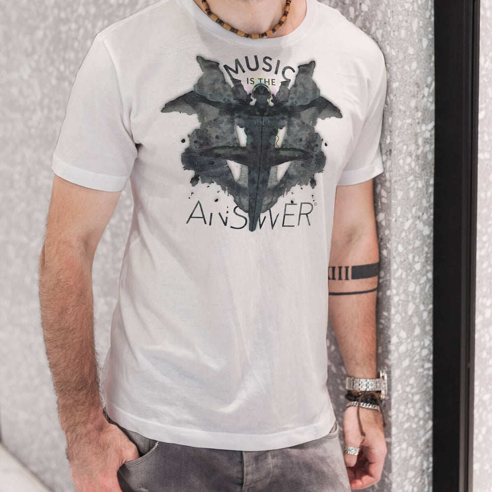 Music iNkBLOT • Fellas - Short-Sleeve White T-Shirt - Chosen Tees
