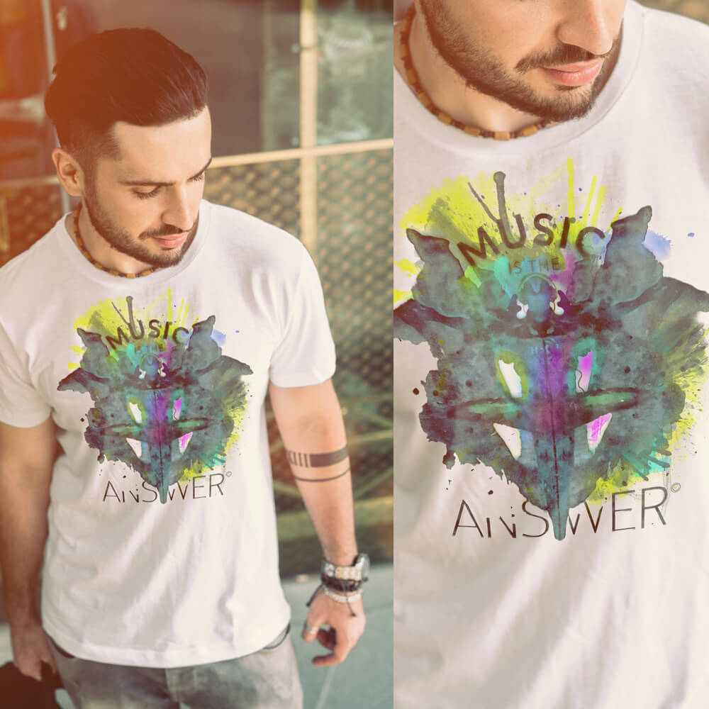 Music iNkBLOT • Fellas - Short-Sleeve White T-Shirt - Chosen Tees