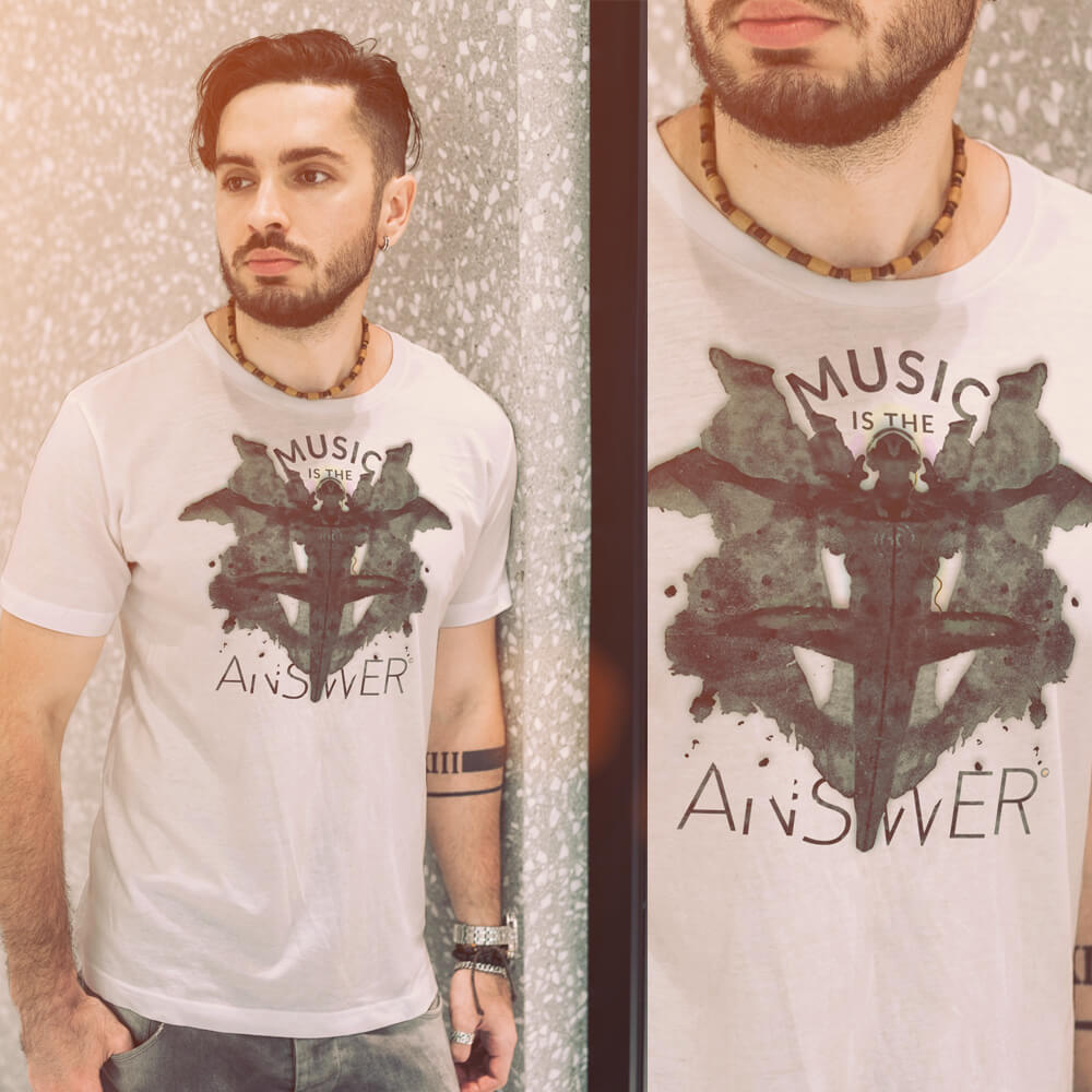 Music iNkBLOT • Fellas - Short-Sleeve White T-Shirt - Chosen Tees