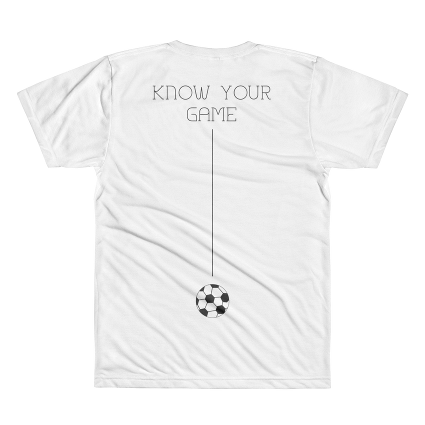 PATENT Soccer Ball • Fellas - Front & Back All Over Print White T-Shirt - Chosen Tees