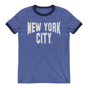 ICONIC NYC Blue Ringer T-Shirt - Chosen Tees