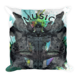 Music iNkBLOT • Front & Back Print Square Pillow - Chosen Tees