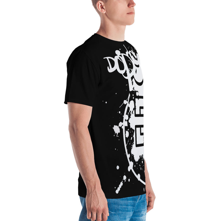 DopE/Entity Fellas All-Over Front & Back BLACK Print Tee - Chosen Tees