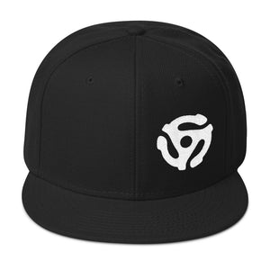 45-RPM Adapter Embroidery SnapBack - WHITE - Chosen Tees